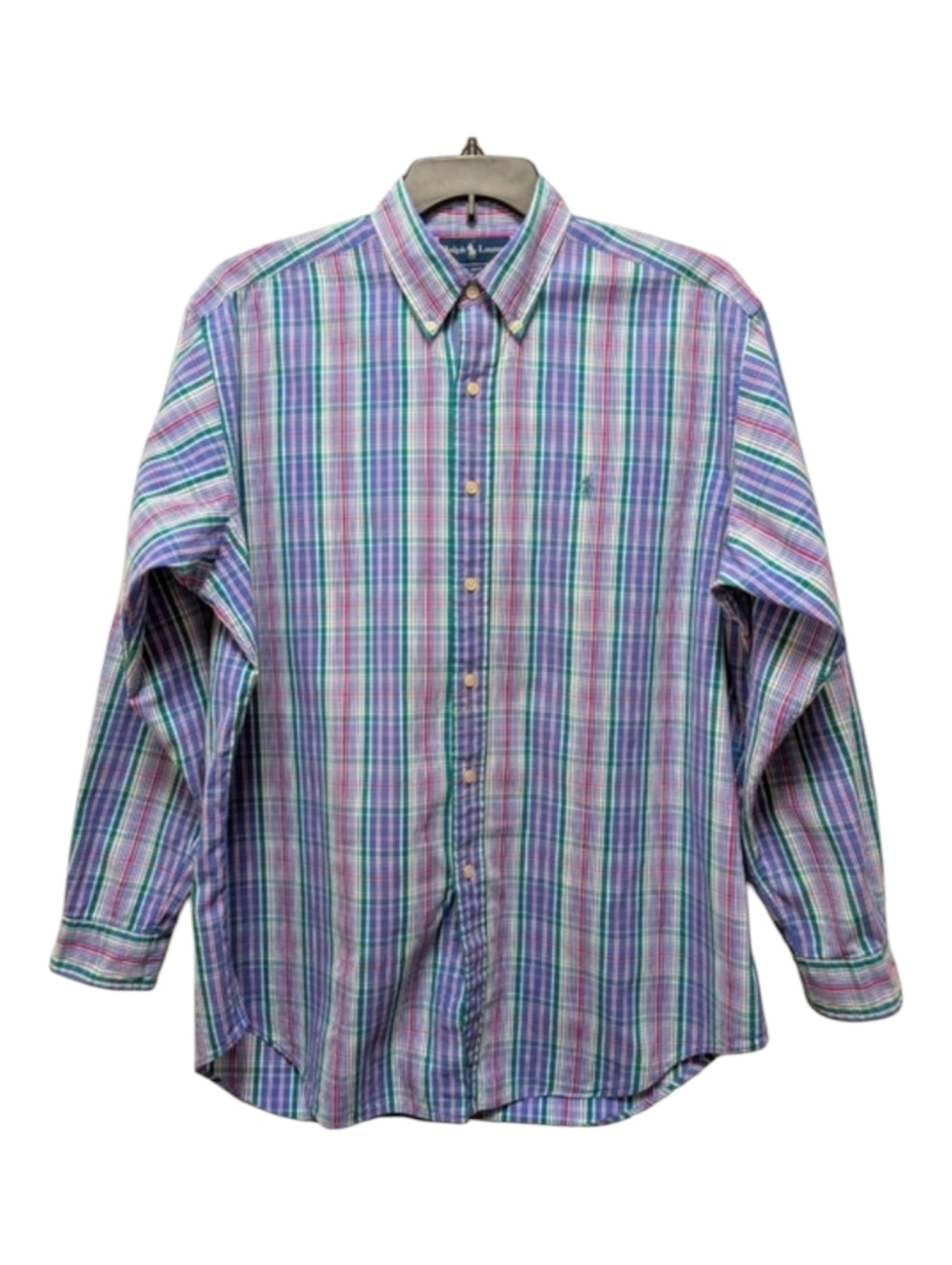 Vintage Ralph Lauren Blake Button Down Shirt Long Sleeve Plaid Mens Large L